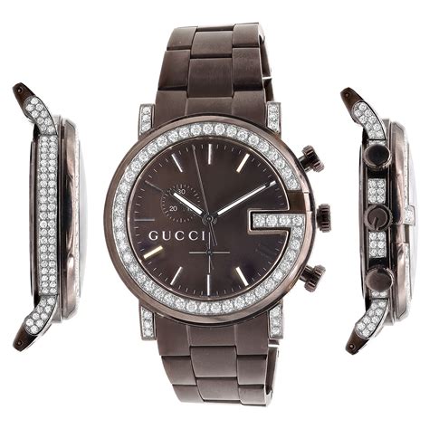 gucci big face watches|gucci 101m chrono diamonds.